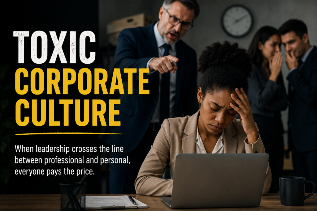 Toxic Corporate Culture: When Leadership Forgets the Difference Between Professional and Personal